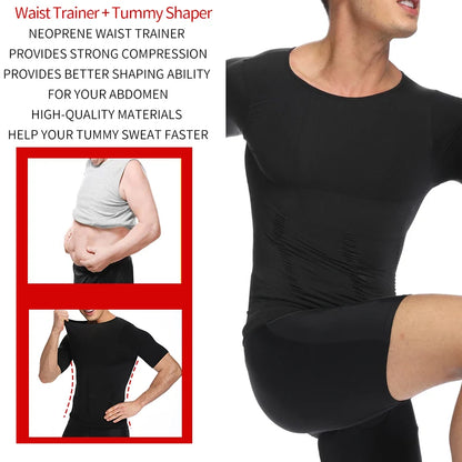 Homens emagrecimento corpo shaper barriga controle shapewear homem shapers modelagem roupa interior cintura trainer postura corretiva colete espartilho