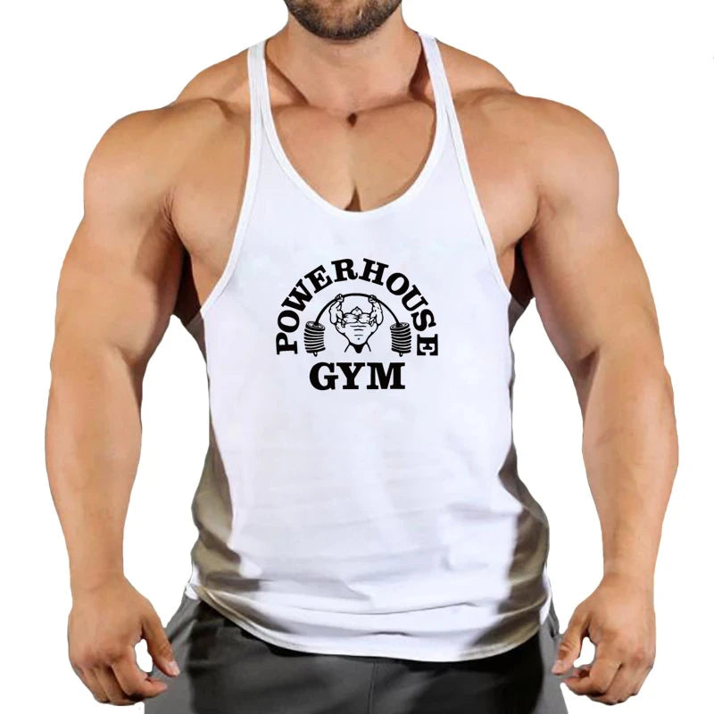 Ginásio superior dos homens camisa de musculação de fitness colete singlet sem mangas moletom homem roupas stringer coletes singlets