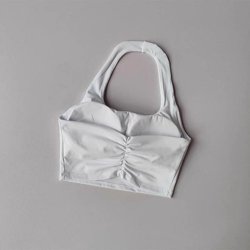 Sutiã de fitness treino topos ginásio sutiãs esportivos de fitness sexy sutiã esportivo atlético feminino sem costas ginásio yoga topo de colheita