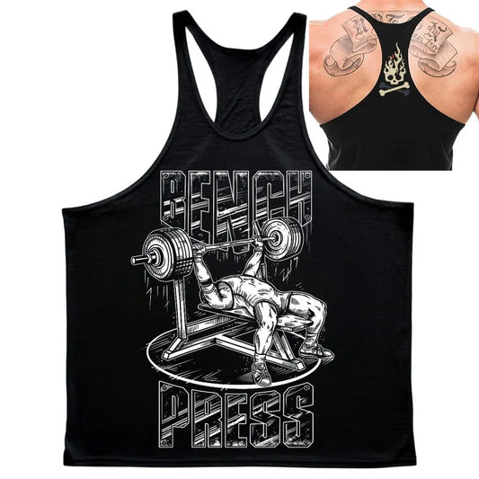 Ginásio superior camisa masculina homem muscular solto camiseta de fitness musculação stringer colete roupas masculinas singlets camisetas musculares