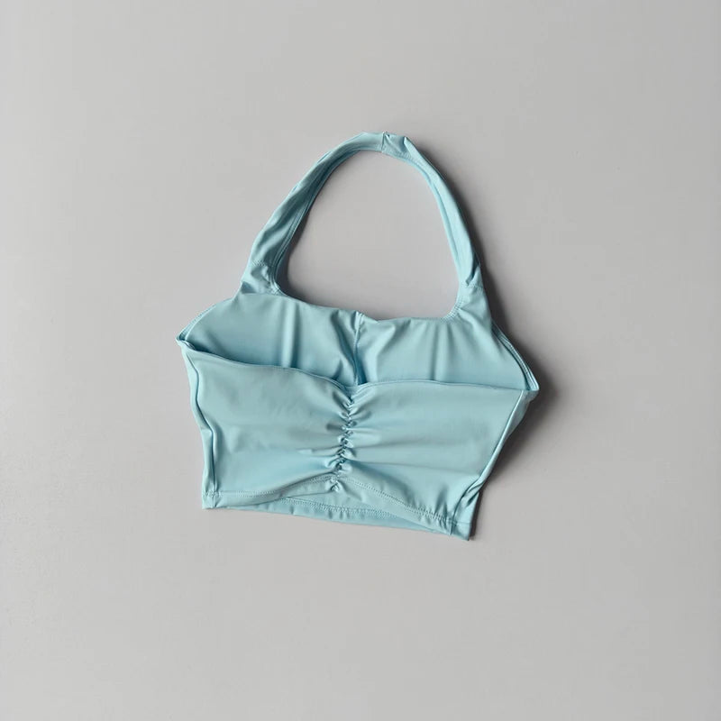 Sutiã de fitness treino topos ginásio sutiãs esportivos de fitness sexy sutiã esportivo atlético feminino sem costas ginásio yoga topo de colheita