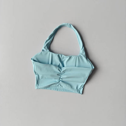 Sutiã de fitness treino topos ginásio sutiãs esportivos de fitness sexy sutiã esportivo atlético feminino sem costas ginásio yoga topo de colheita