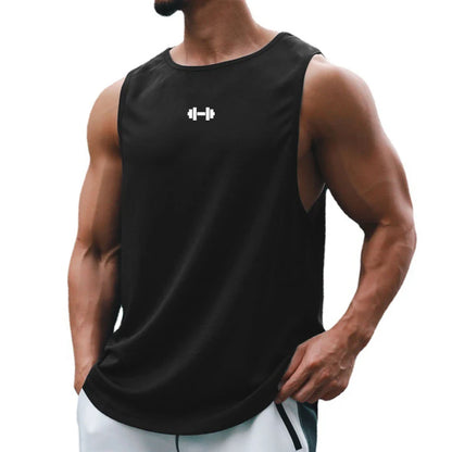 Verão masculino ginásio tanque superior roupas de treinamento de fitness de secagem rápida solto musculação sem mangas camisa masculina moda colete de basquete