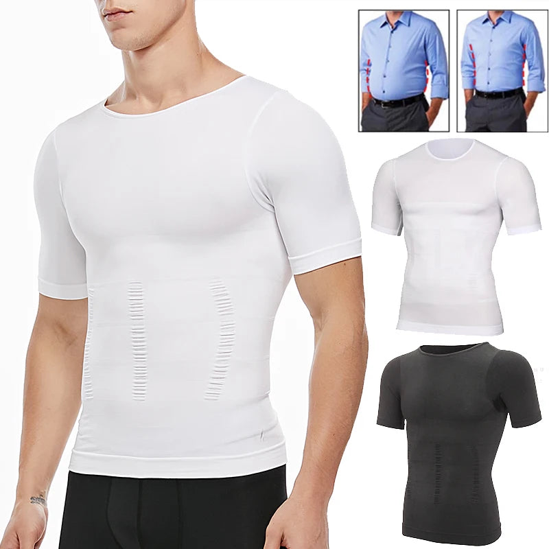 Homens emagrecimento corpo shaper barriga controle shapewear homem shapers modelagem roupa interior cintura trainer postura corretiva colete espartilho