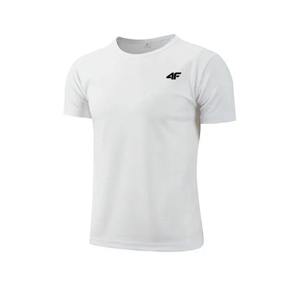 Camiseta de treinamento de exercício de verão dos homens de alta qualidade respirável secagem rápida manga curta topo maratona ginásio fitness basquete t