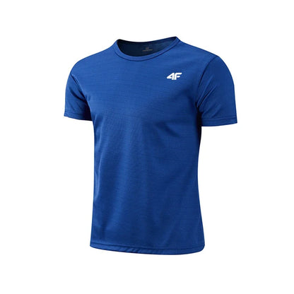 Camiseta de treinamento de exercício de verão dos homens de alta qualidade respirável secagem rápida manga curta topo maratona ginásio fitness basquete t