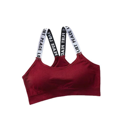 Mulheres sexy sutiã esportivo topos para ginásio superior de fitness yoga feminino almofada esportiva colete regata esporte push up sutiãs esportivos roupa interior