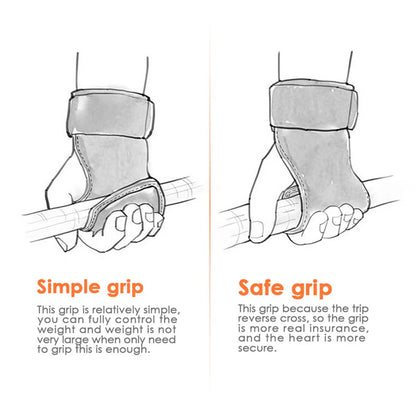 Apertos de ginástica para homens e mulheres, protetores de palma de couro, levantamento de peso, fitness, luvas de treino, apertos com envoltórios de pulso, equipamento de treinamento