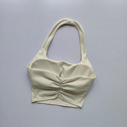 Sutiã de fitness treino topos ginásio sutiãs esportivos de fitness sexy sutiã esportivo atlético feminino sem costas ginásio yoga topo de colheita