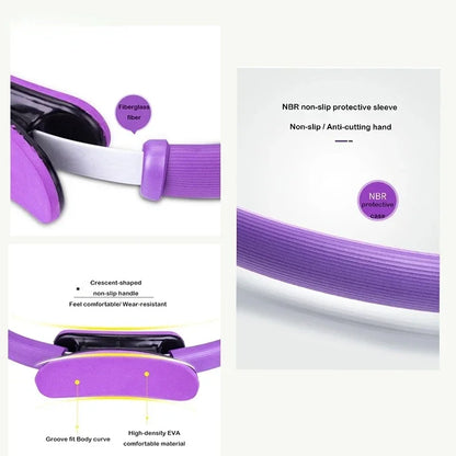 Anel de yoga fitness pilates anel feminino menina exercício resistência em casa elasticidade yoga ginásio treino pilates círculo yoga círculo ﻿