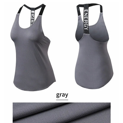 Mulheres ginásio topos preto sem mangas yoga topo feminino camisa de fitness ginásio colete correndo treino esportes topos carta sem costas camisa