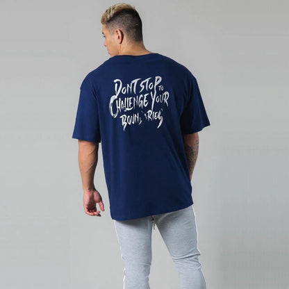 Camiseta masculina de algodão de manga curta, camisa esportiva de ginástica, camiseta solta para musculação masculina, roupas de treino, verão