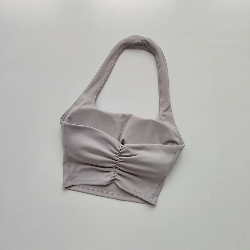 Sutiã de fitness treino topos ginásio sutiãs esportivos de fitness sexy sutiã esportivo atlético feminino sem costas ginásio yoga topo de colheita