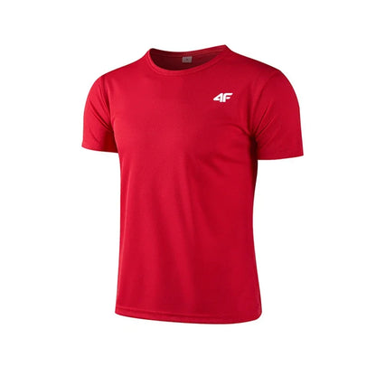Camiseta de treinamento de exercício de verão dos homens de alta qualidade respirável secagem rápida manga curta topo maratona ginásio fitness basquete t