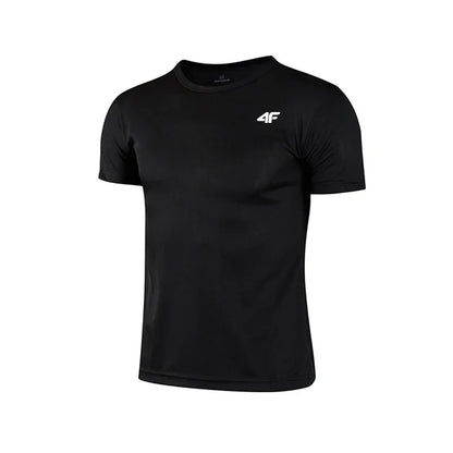 Camiseta de treinamento de exercício de verão dos homens de alta qualidade respirável secagem rápida manga curta topo maratona ginásio fitness basquete t