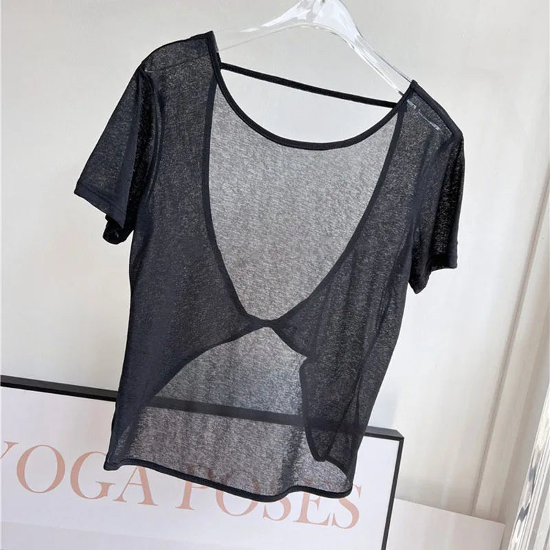 Regata feminina treino topos esportes wear para mulheres ginásio camiseta aberta volta yoga topo blusas esportivas mulher camisa de fitness camisa feminina