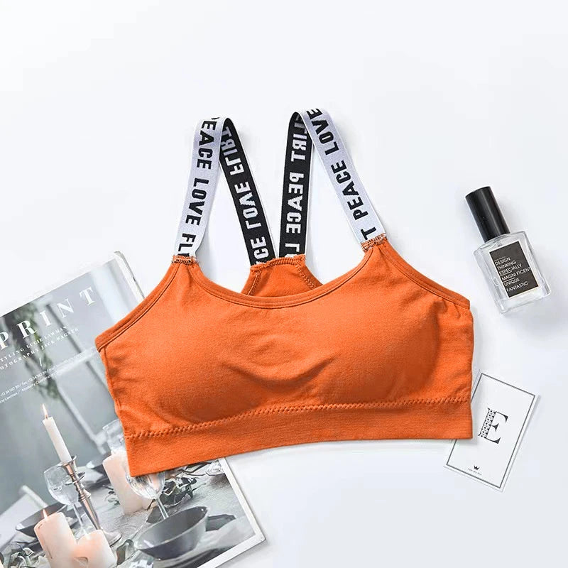 Mulheres sexy sutiã esportivo topos para ginásio superior de fitness yoga feminino almofada esportiva colete regata esporte push up sutiãs esportivos roupa interior